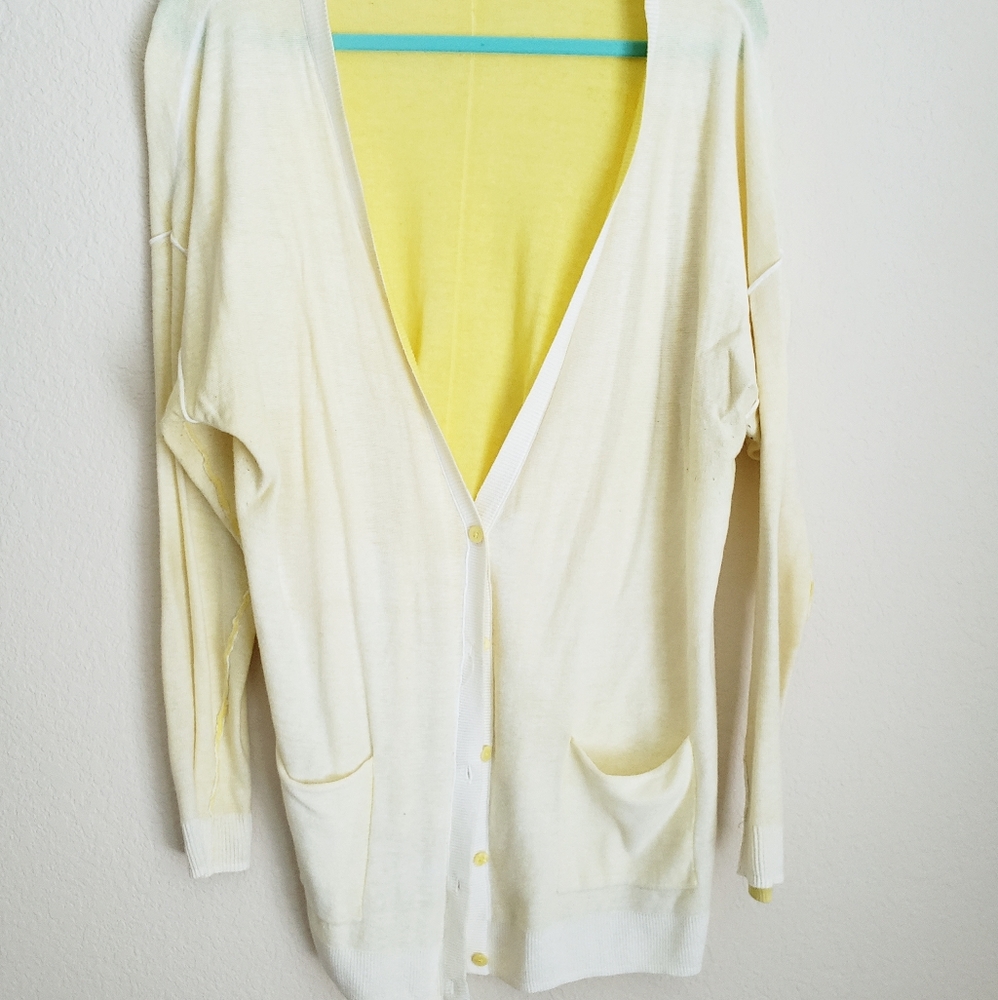 Gap Bright Lemon Yellow Cardigan